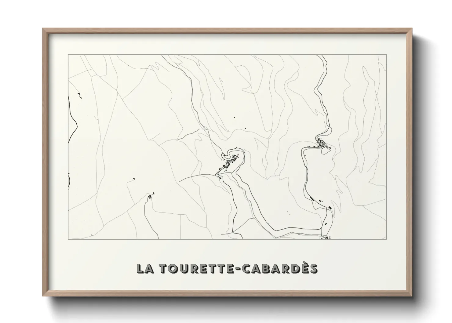 Une affiche de carte sur La Tourette-Cabardès