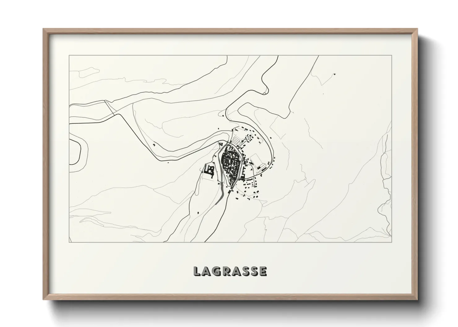 Une affiche de carte sur Lagrasse