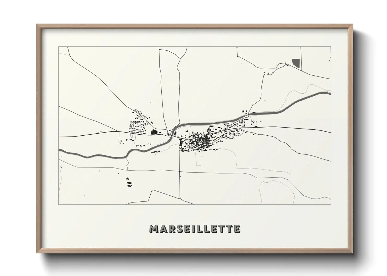 Une affiche de carte sur Marseillette