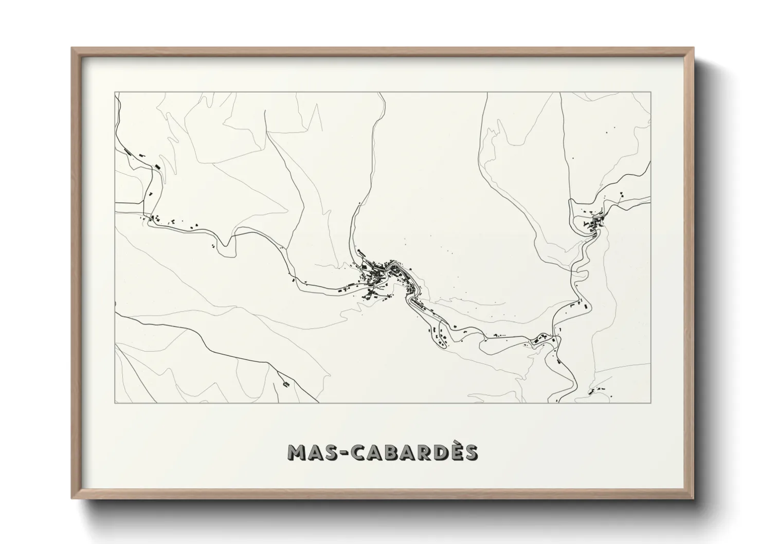 Une affiche de carte sur Mas-Cabardès