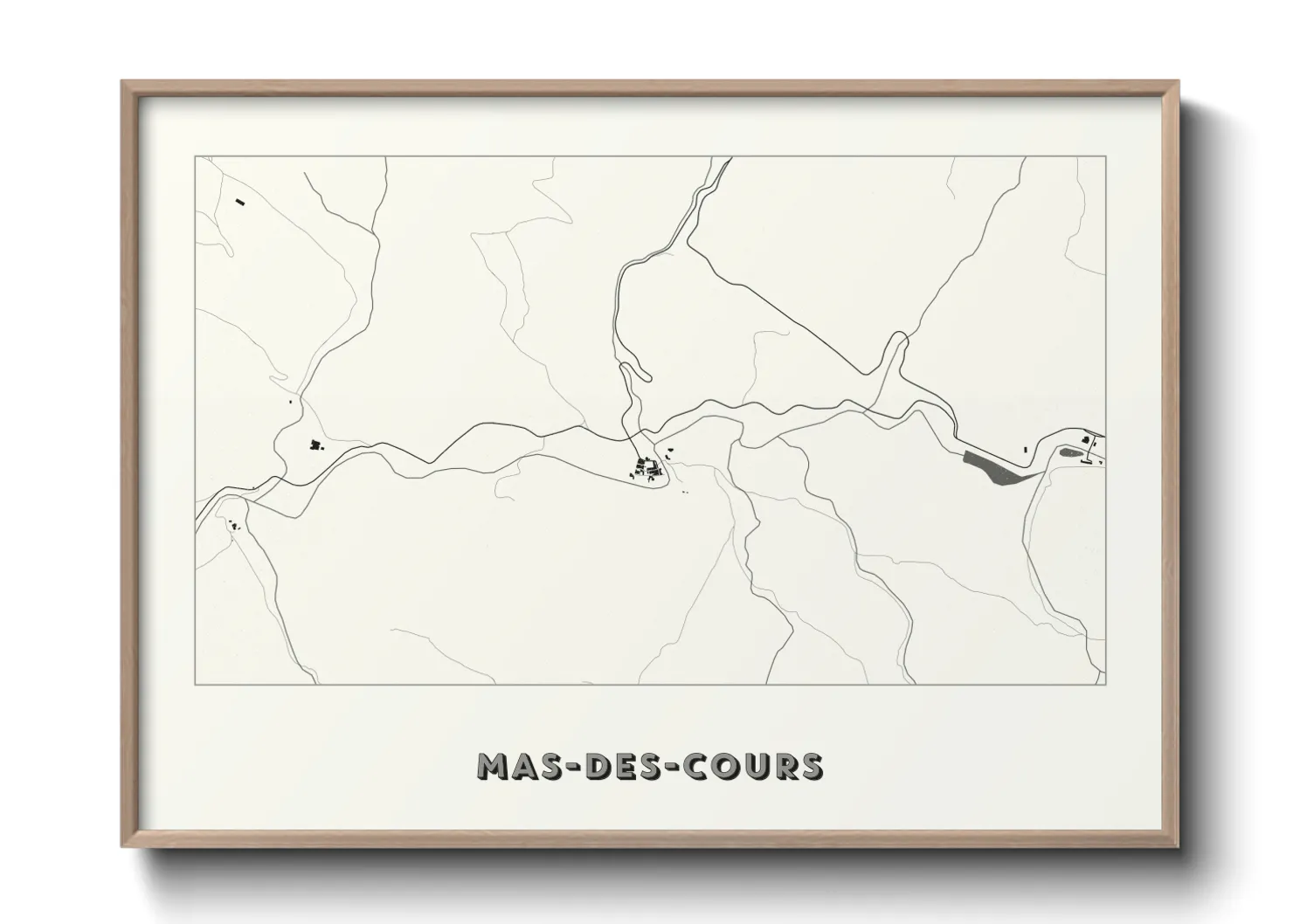 Une affiche de carte sur Mas-des-Cours