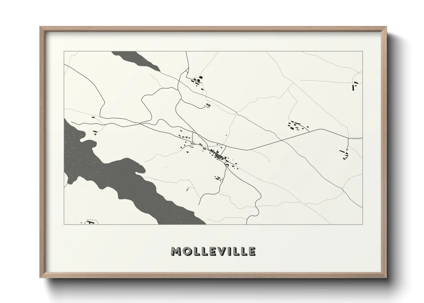Une affiche de carte sur Molleville