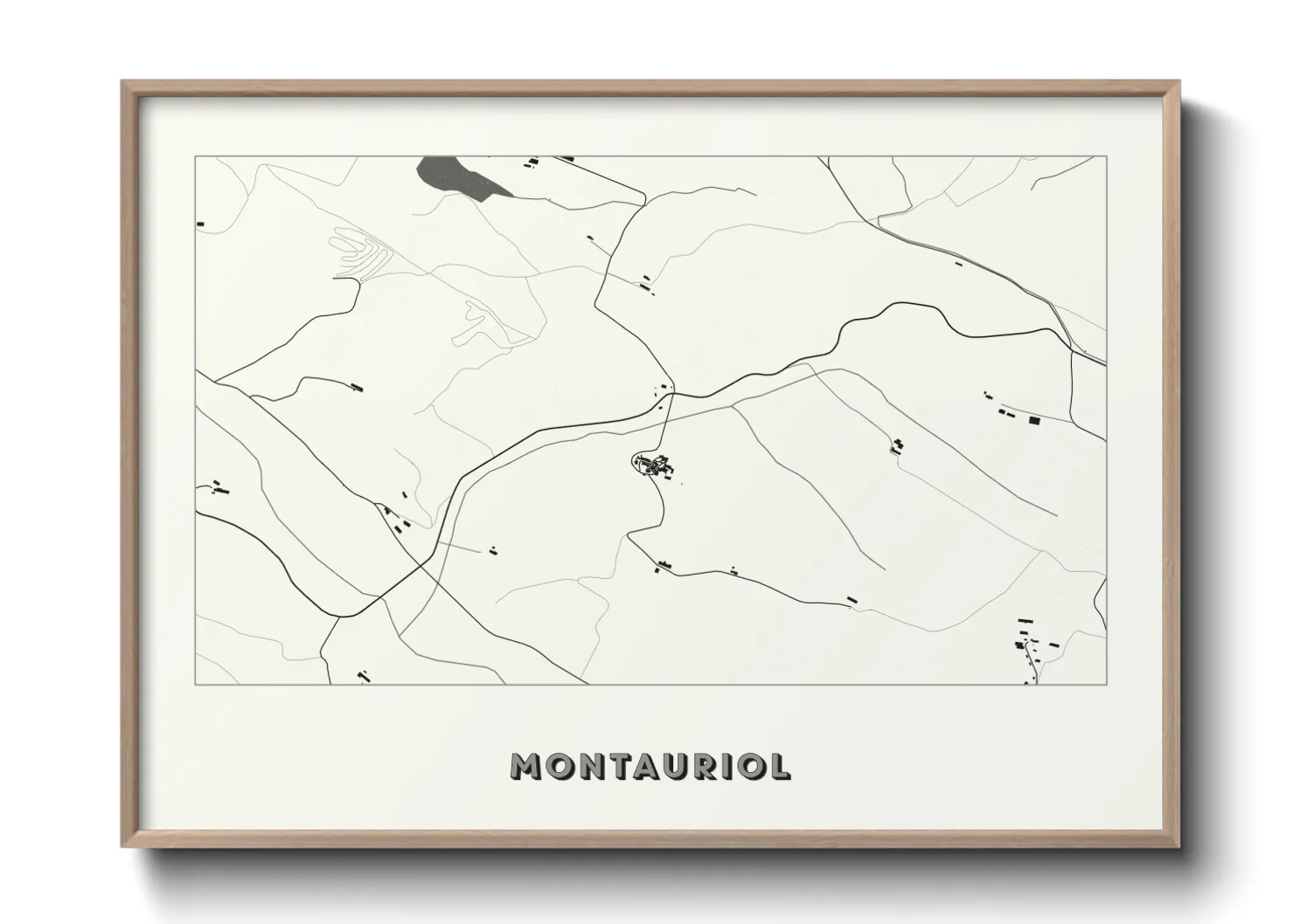 Une affiche de carte sur Montauriol