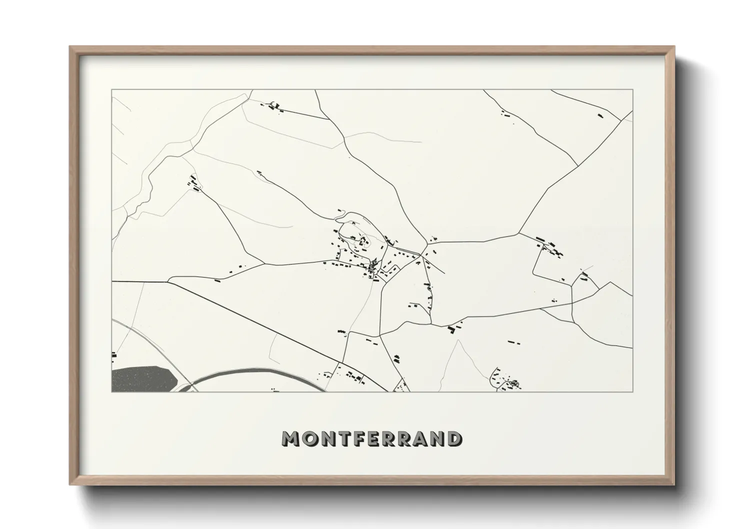 Une affiche de carte sur Montferrand