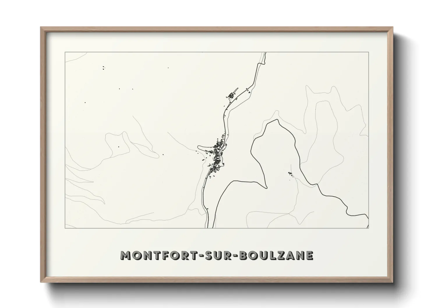 Une affiche de carte sur Montfort-sur-Boulzane