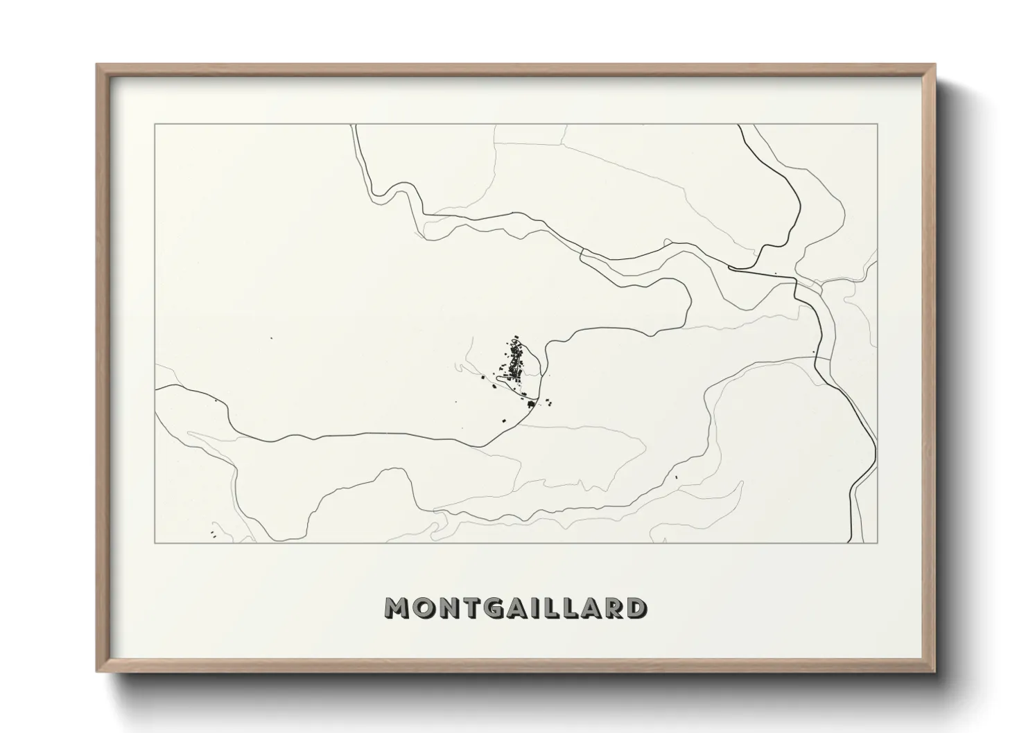 Une affiche de carte sur Montgaillard