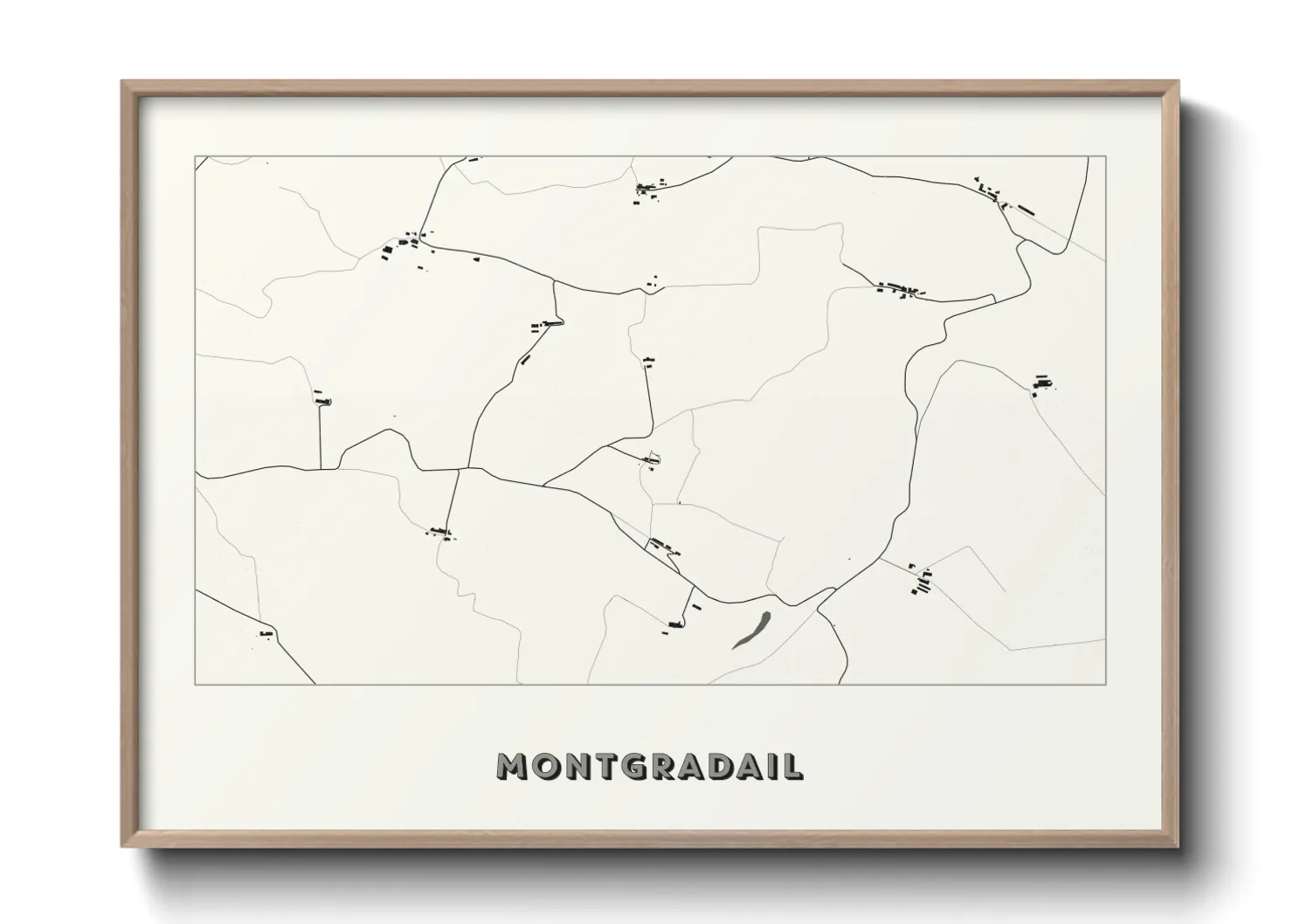 Une affiche de carte sur Montgradail
