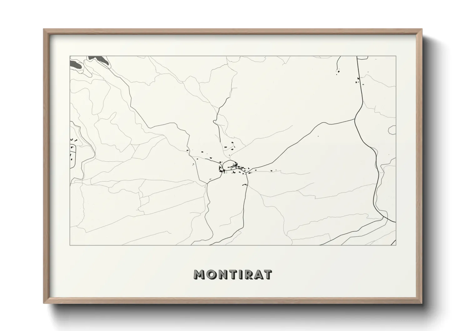 Une affiche de carte sur Montirat