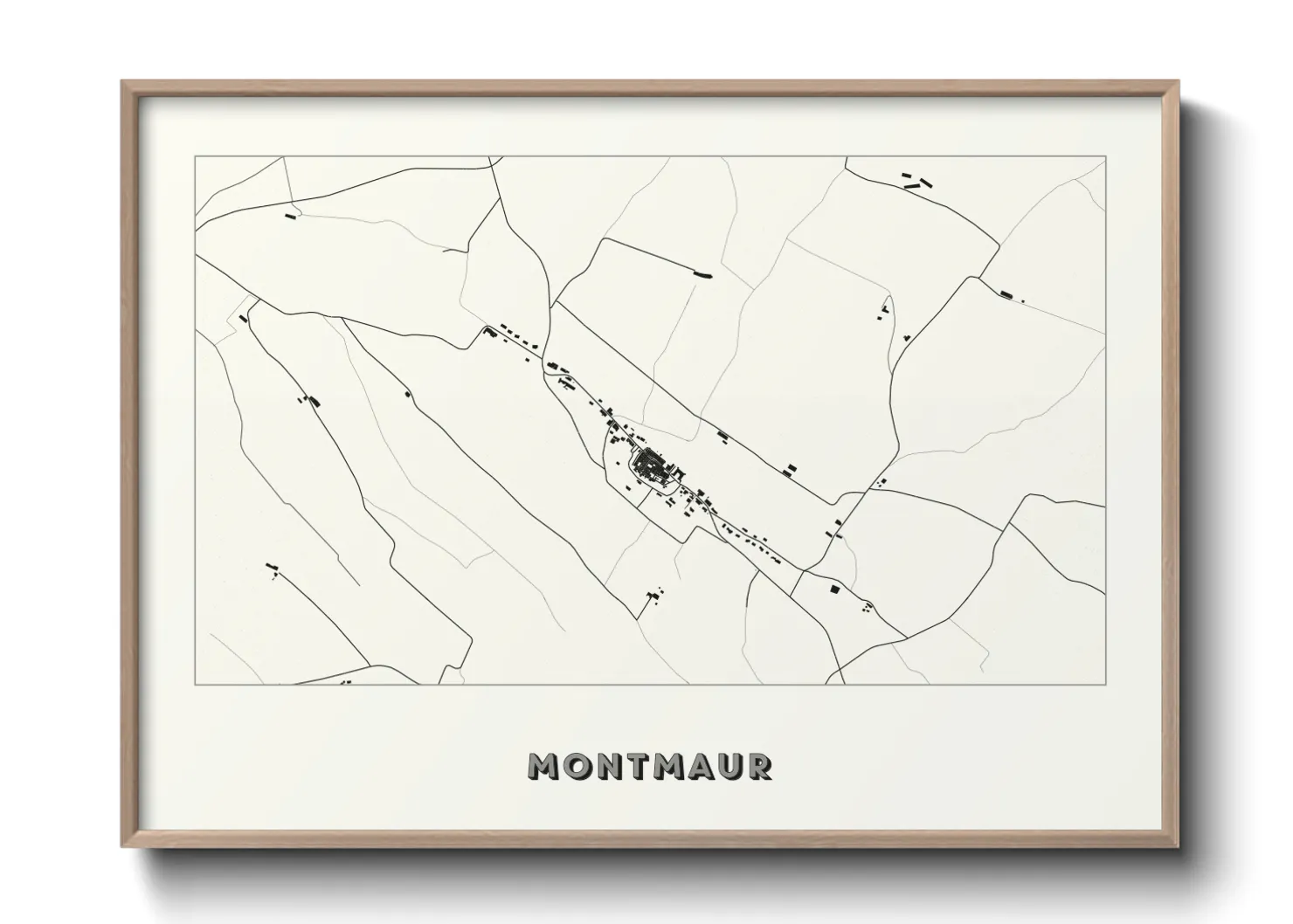 Une affiche de carte sur Montmaur