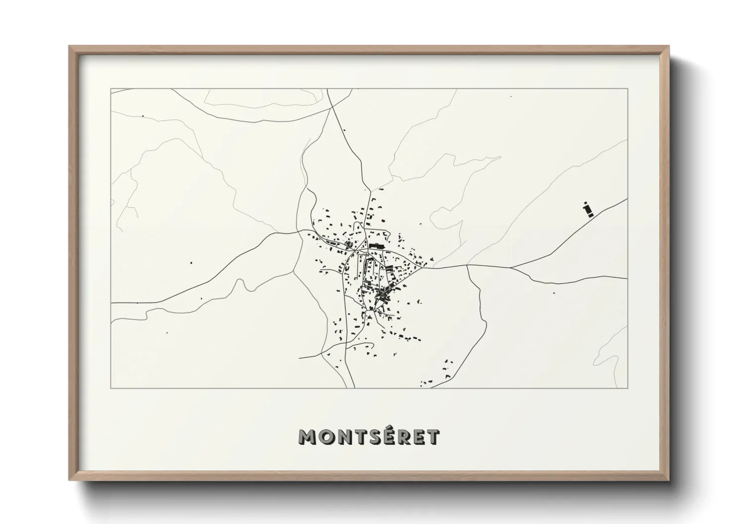 Une affiche de carte sur Montséret
