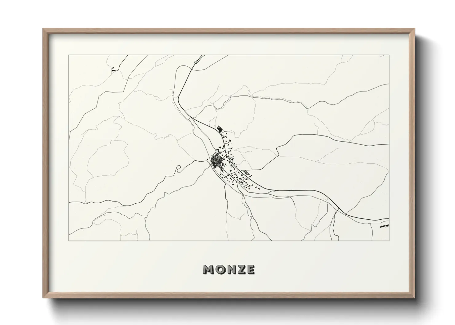 Une affiche de carte sur Monze