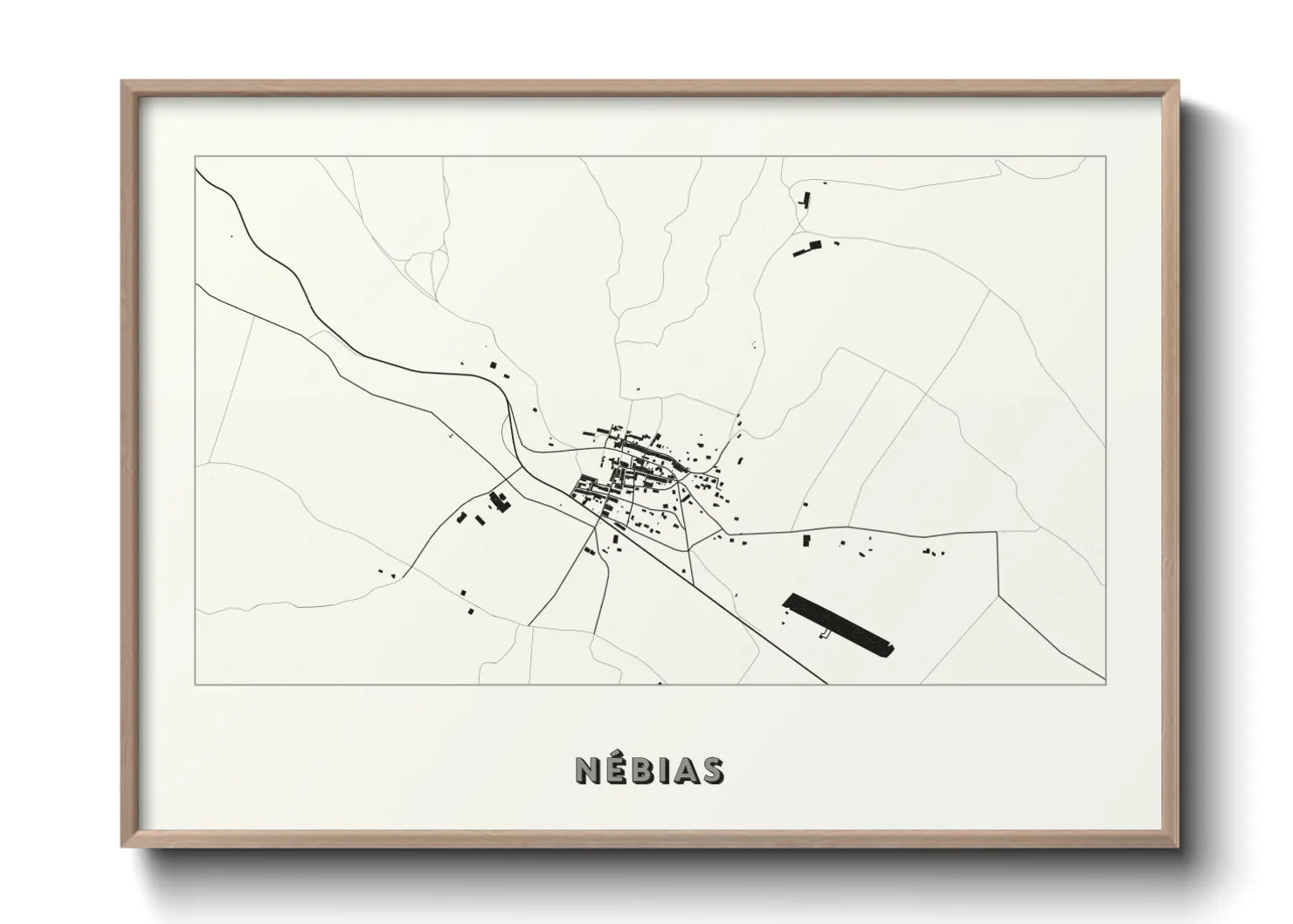 Une affiche de carte sur Nébias