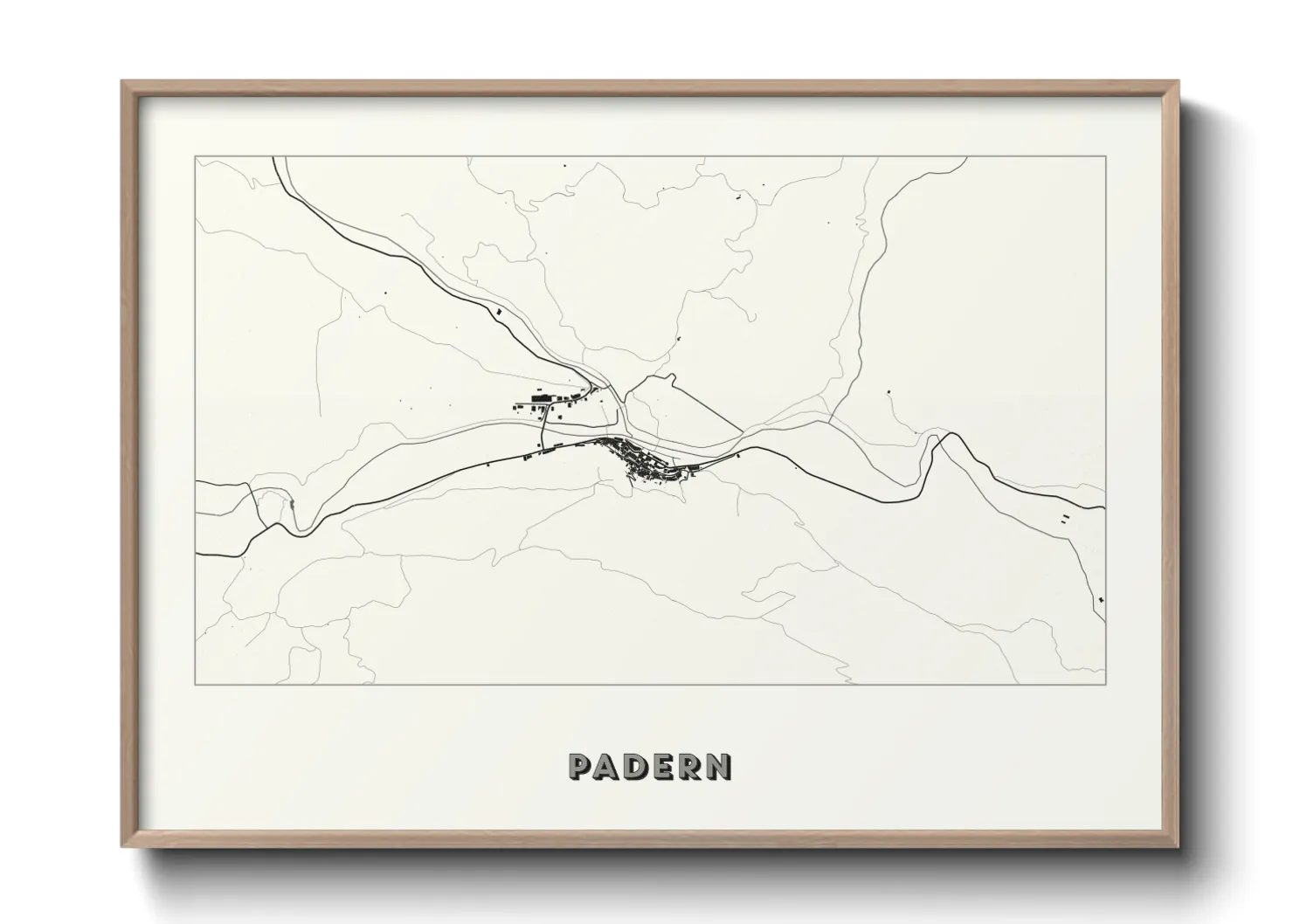 Une affiche de carte sur Padern