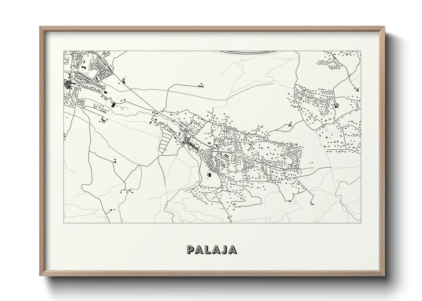 Une affiche de carte sur Palaja