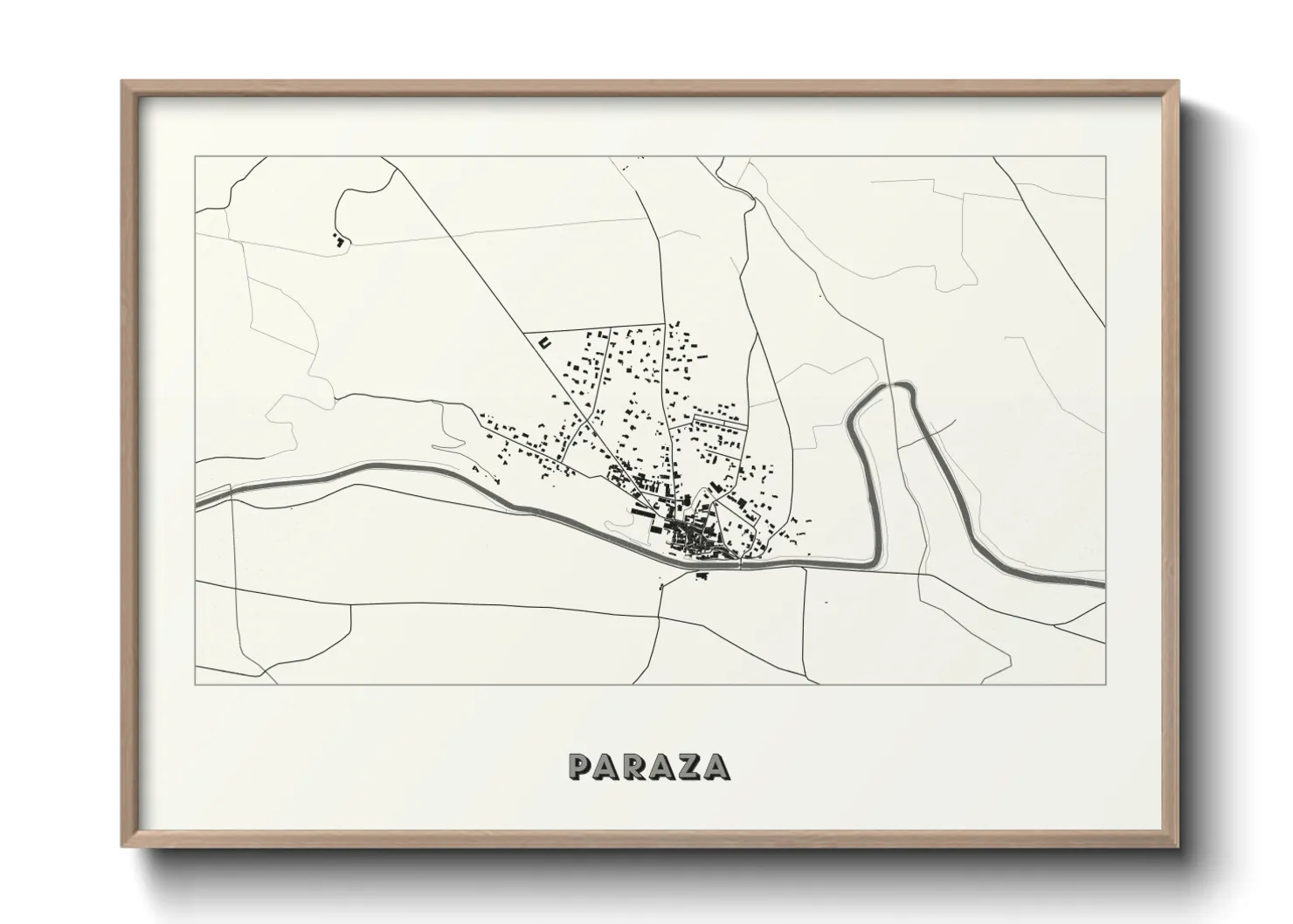 Une affiche de carte sur Paraza