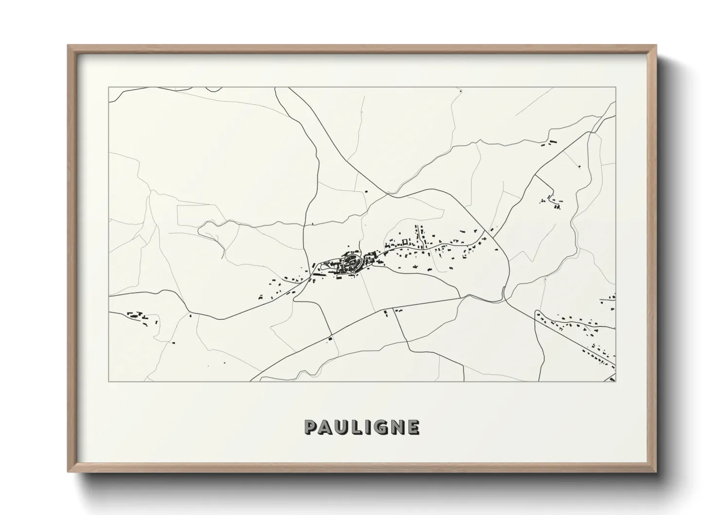 Une affiche de carte sur Pauligne
