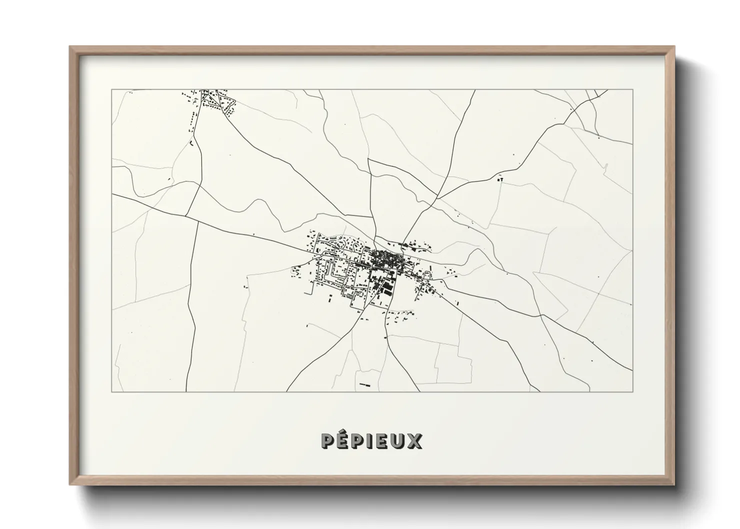 Une affiche de carte sur Pépieux