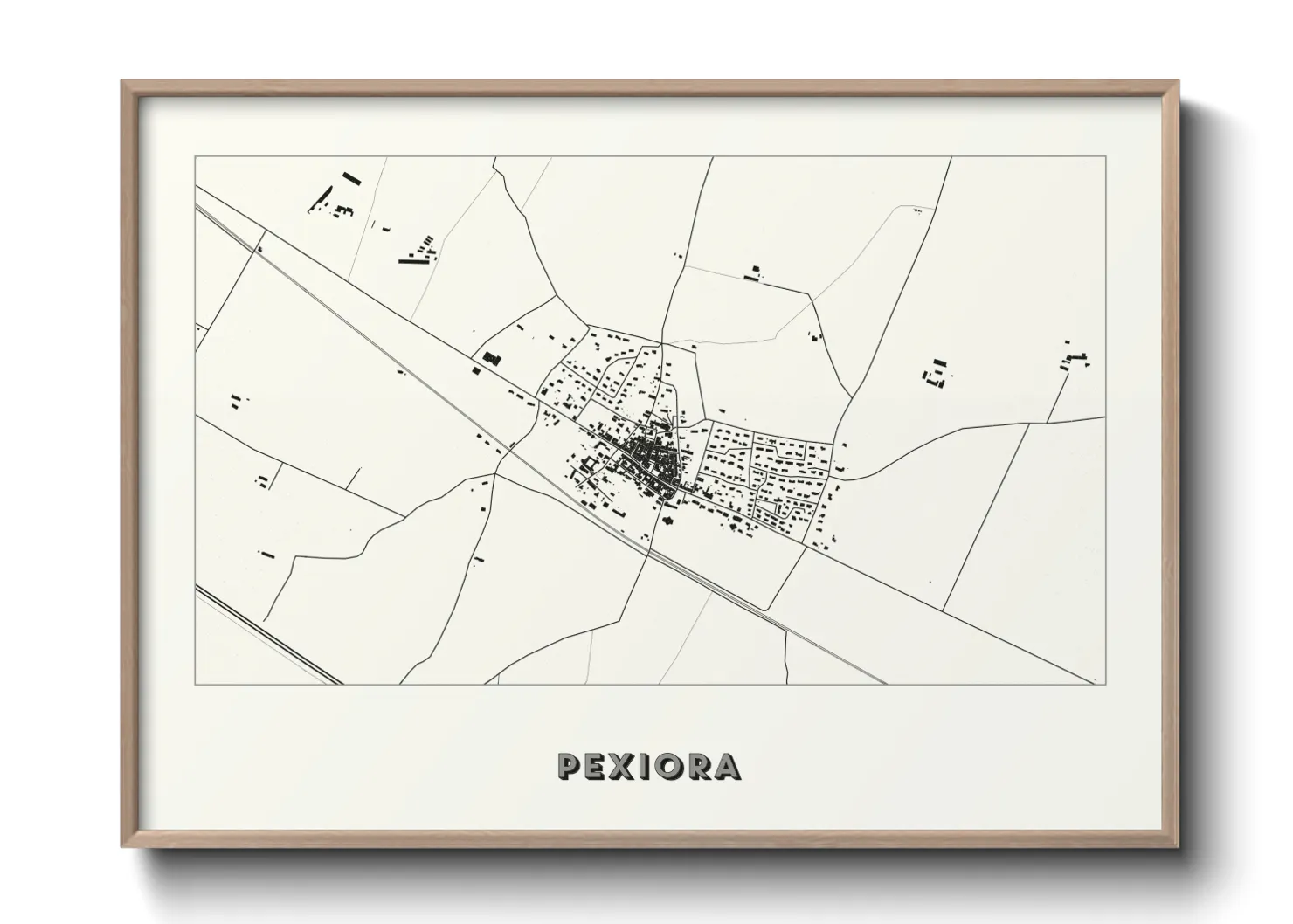 Une affiche de carte sur Pexiora