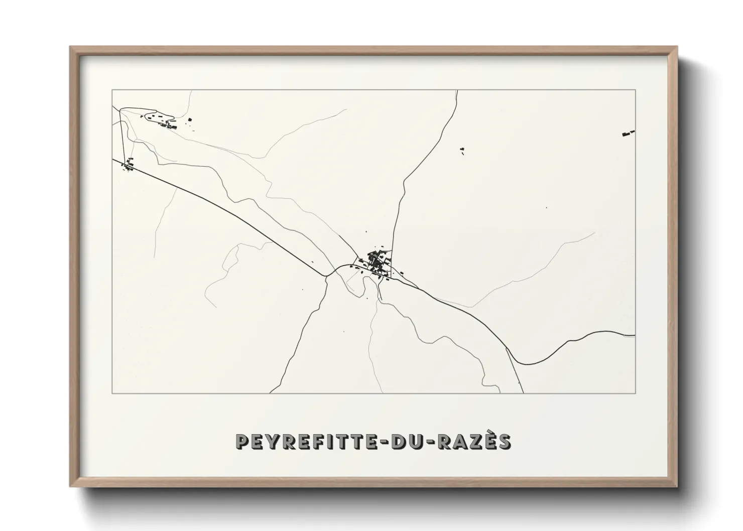 Une affiche de carte sur Peyrefitte-du-Razès