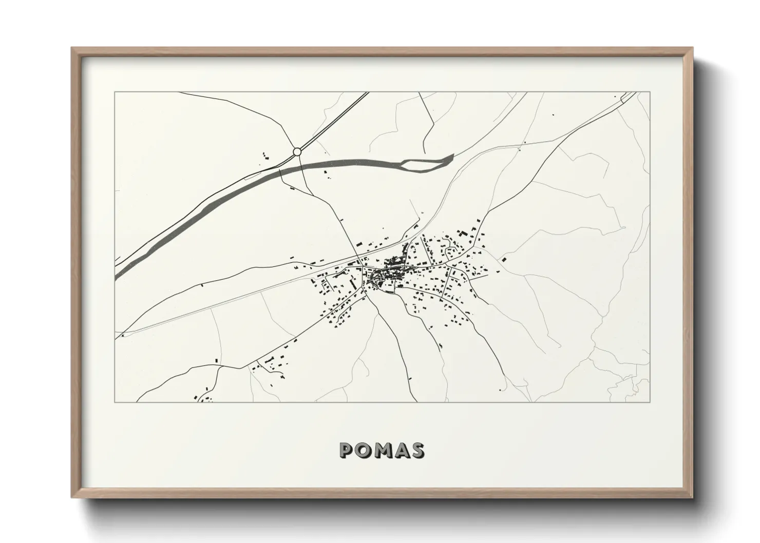 Une affiche de carte sur Pomas