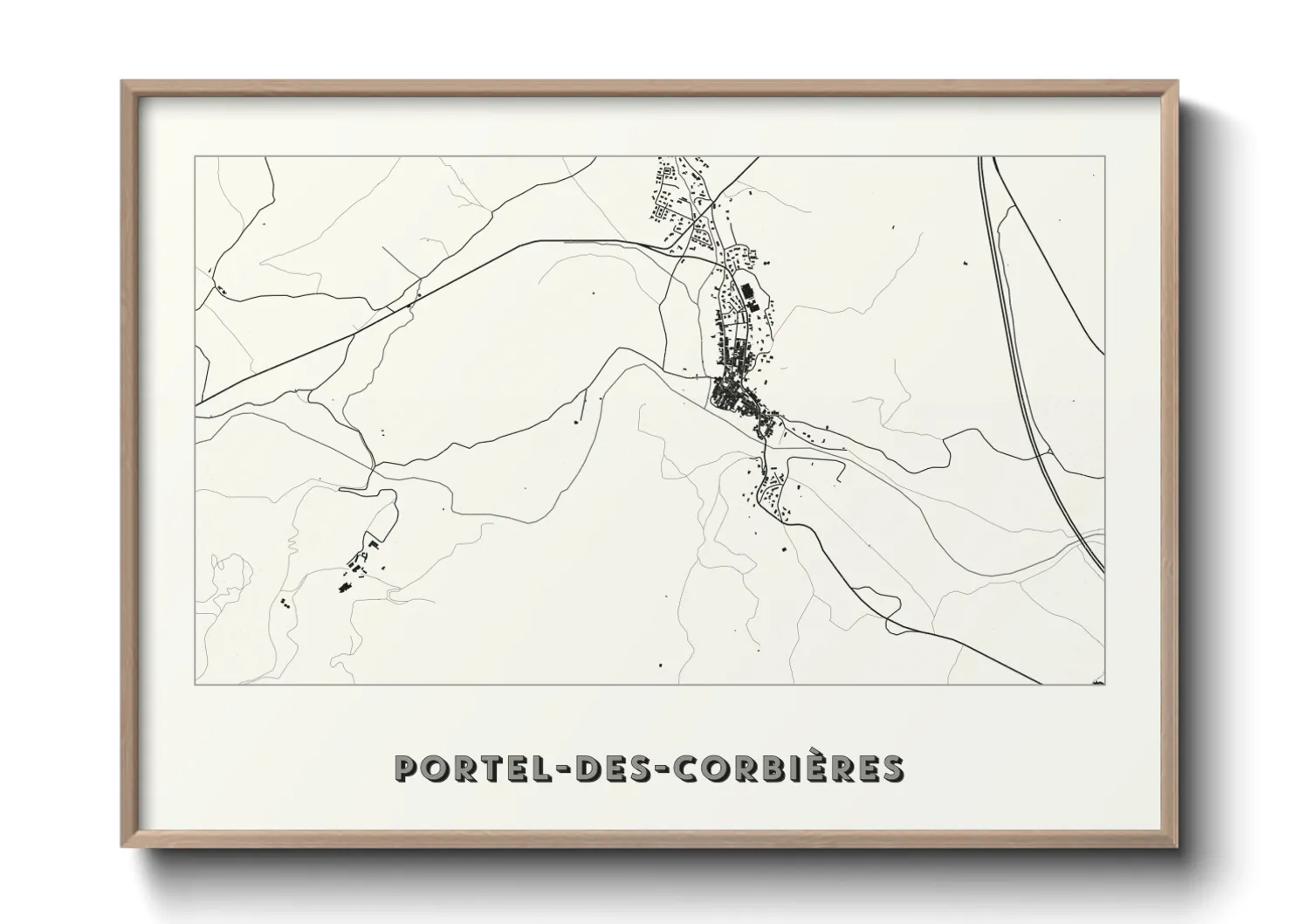 Une affiche de carte sur Portel-des-Corbières