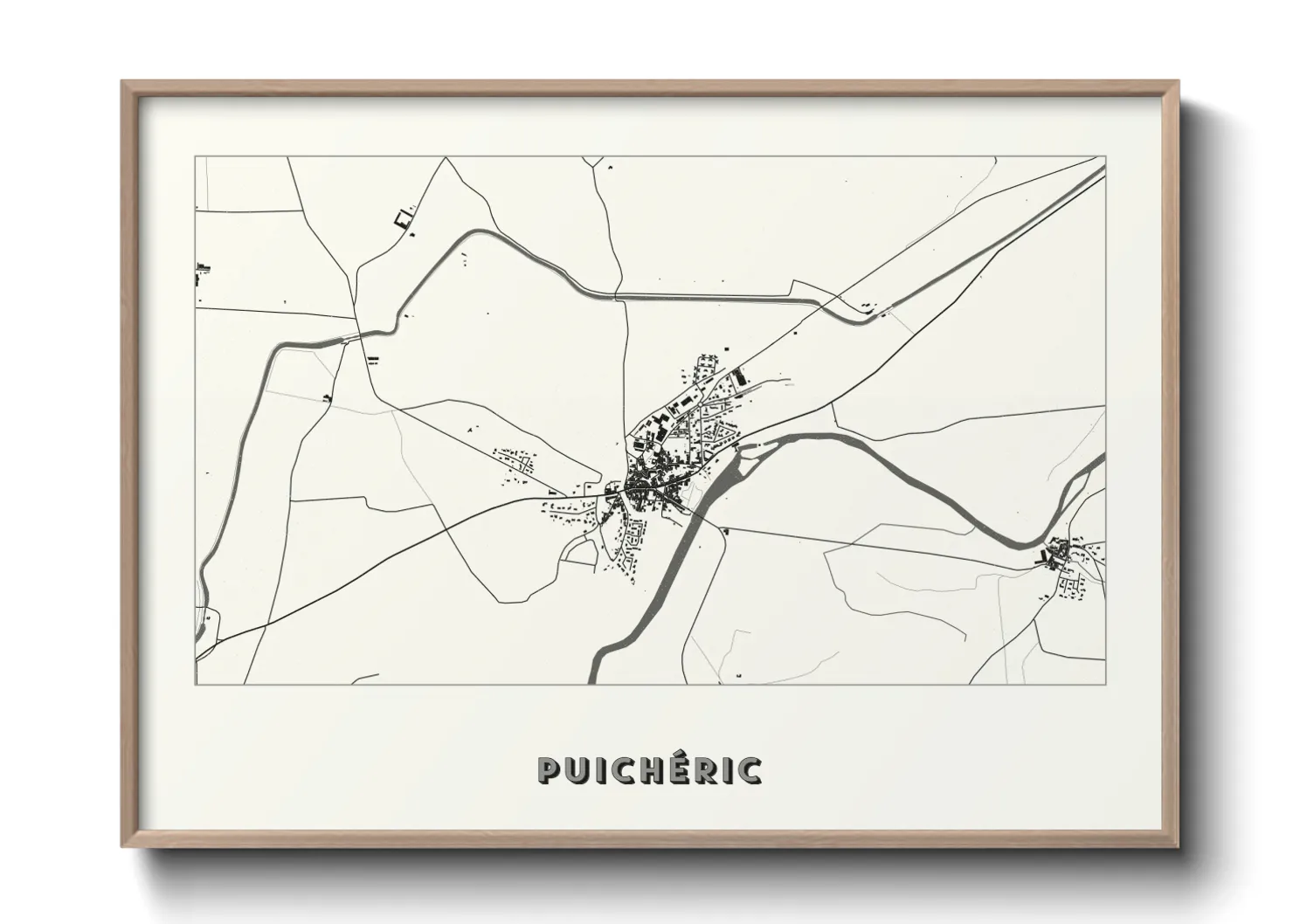 Une affiche de carte sur Puichéric
