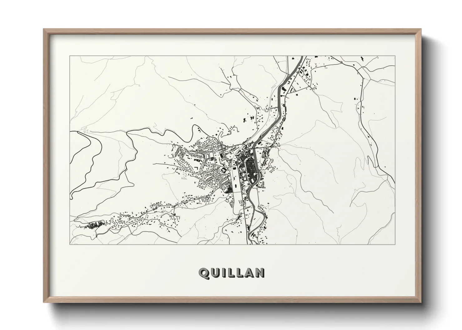 Une affiche de carte sur Quillan