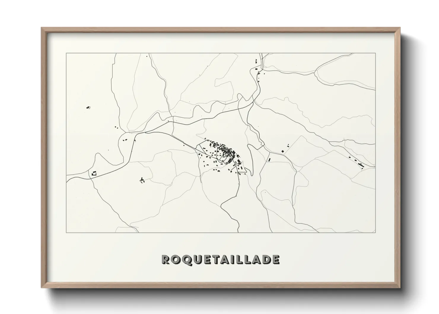 Une affiche de carte sur Roquetaillade