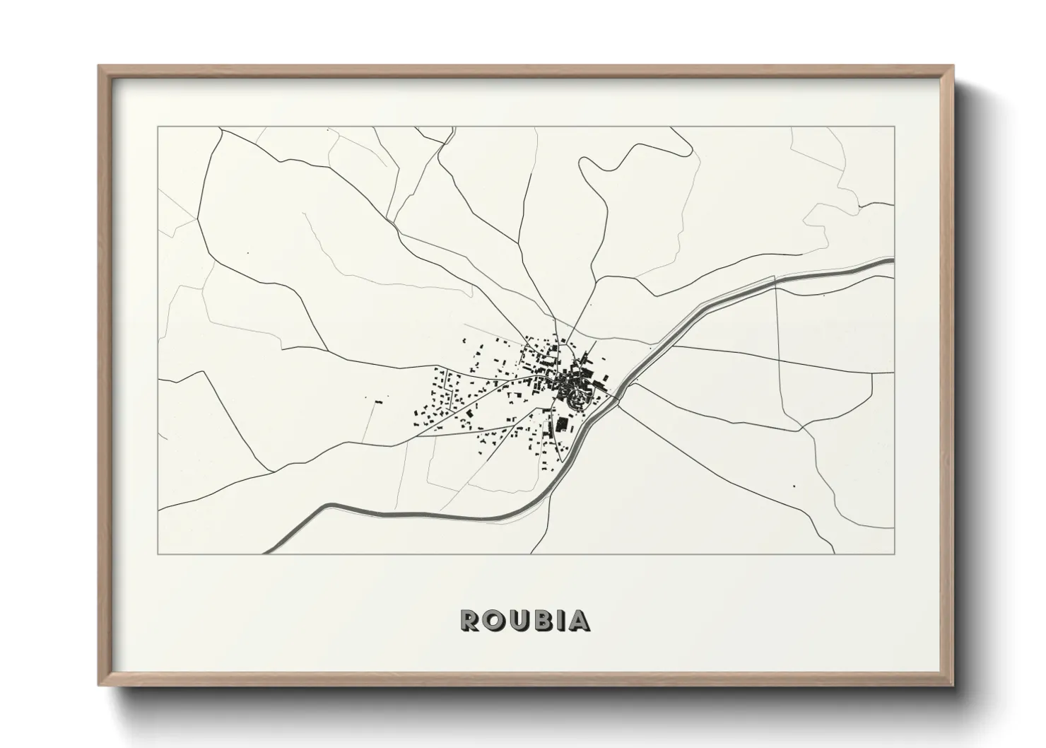 Une affiche de carte sur Roubia