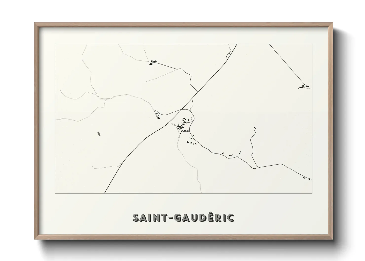 Une affiche de carte sur Saint-Gaudéric