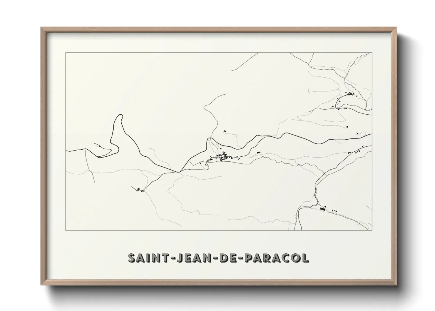 Une affiche de carte sur Saint-Jean-de-Paracol