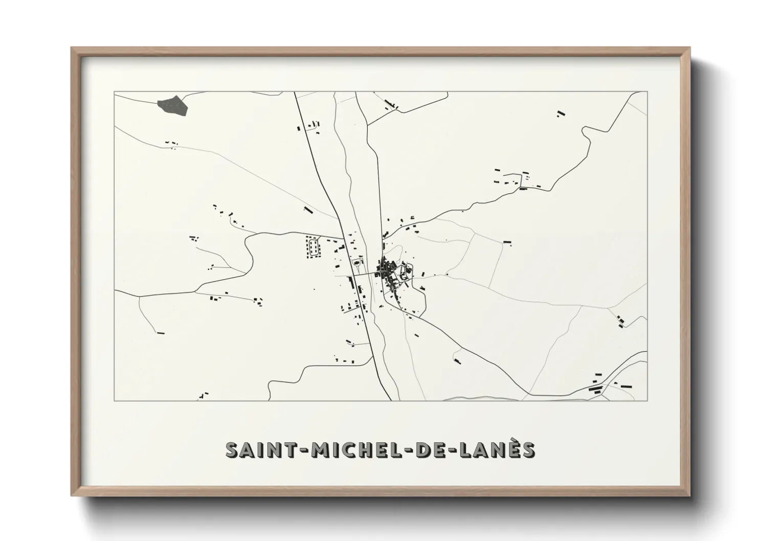 Une affiche de carte sur Saint-Michel-de-Lanès