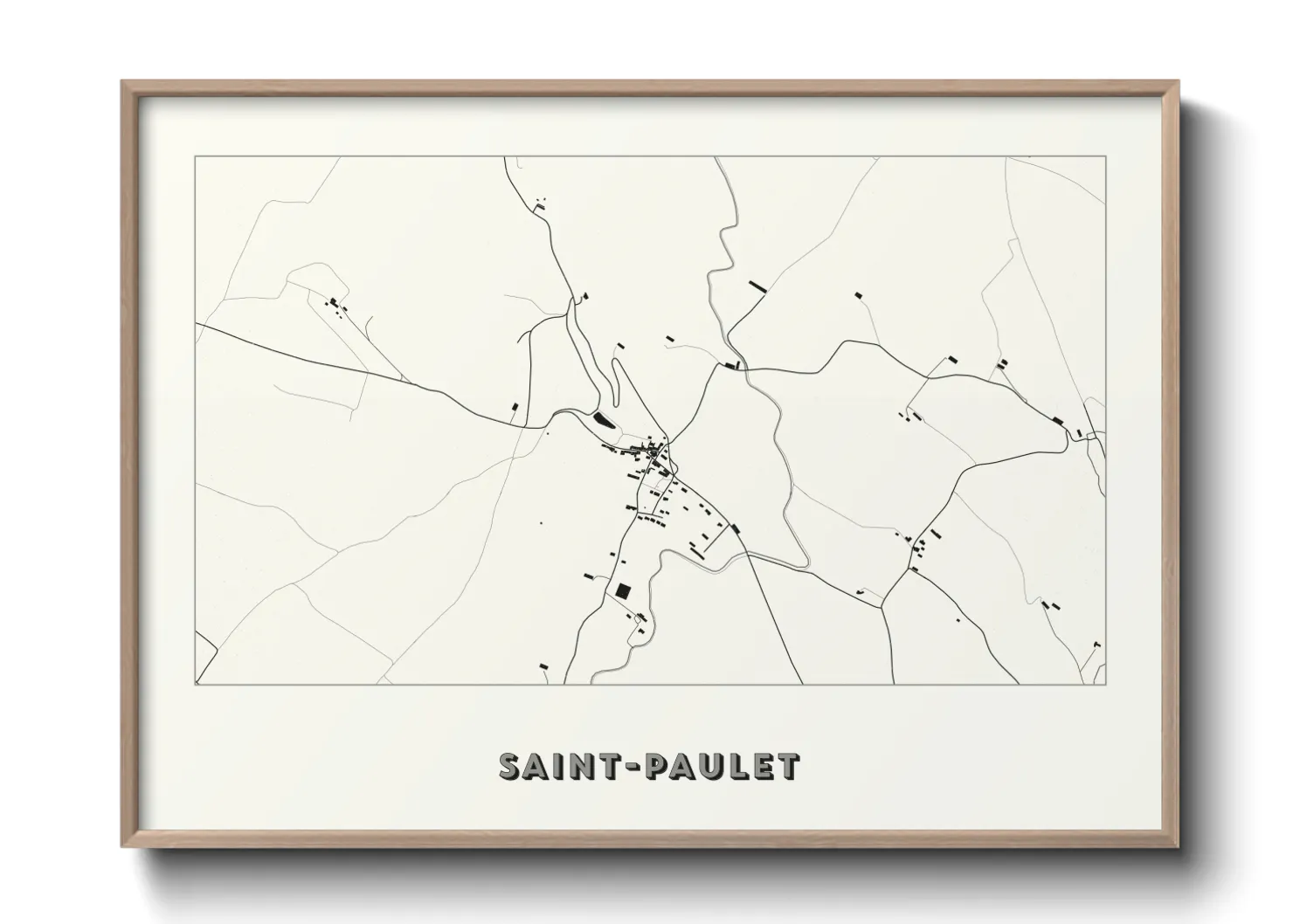 Une affiche de carte sur Saint-Paulet