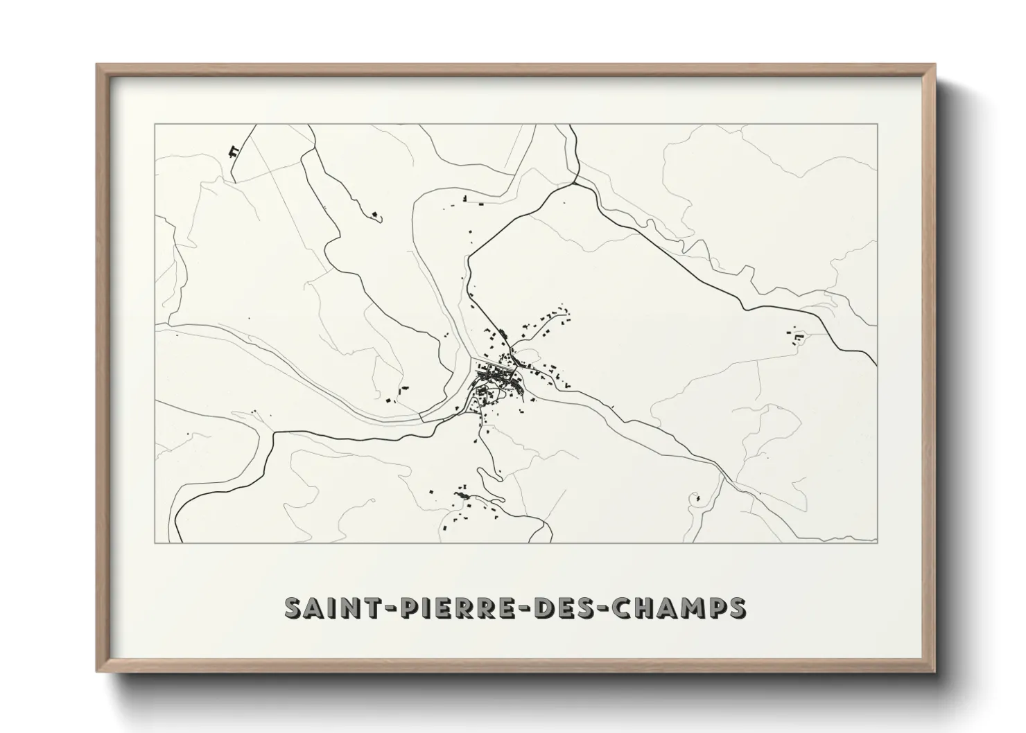Une affiche de carte sur Saint-Pierre-des-Champs