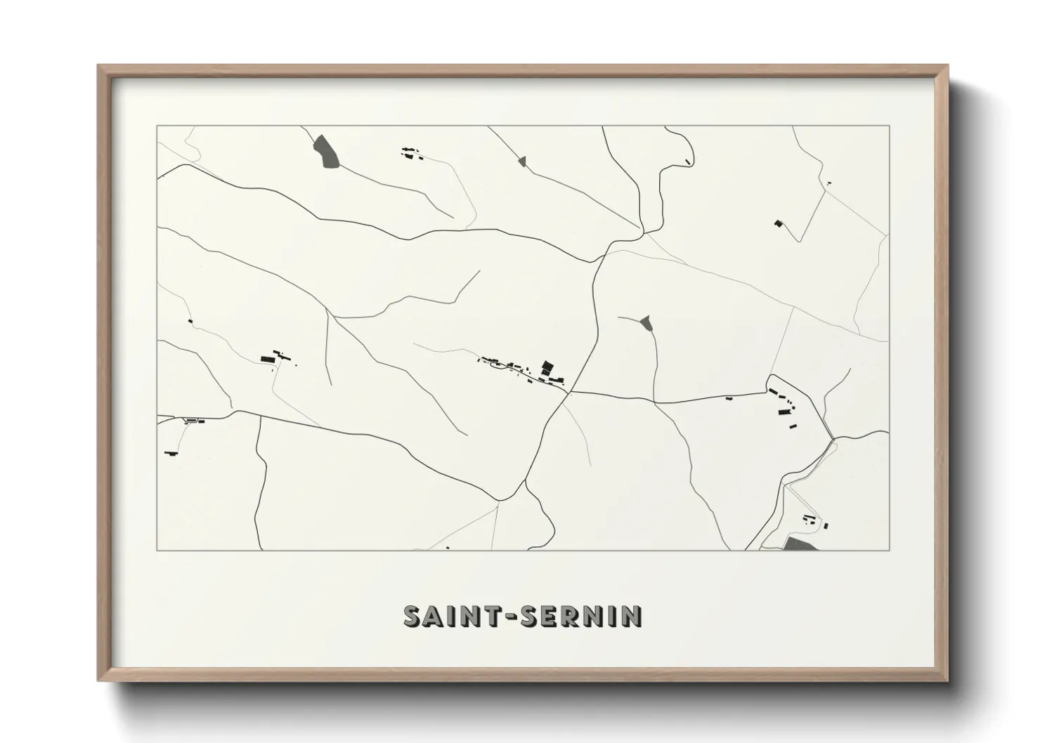 Une affiche de carte sur Saint-Sernin