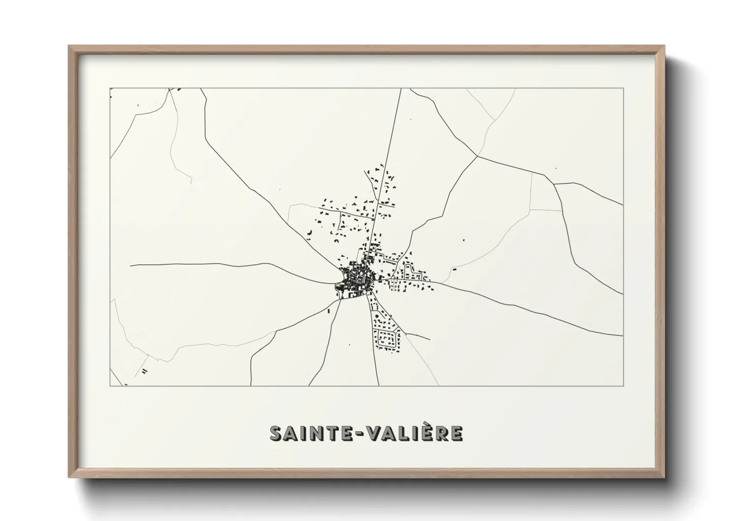 Une affiche de carte sur Sainte-Valière