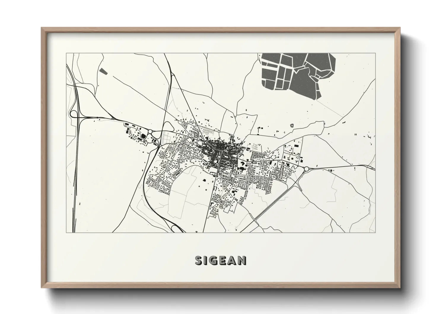 Une affiche de carte sur Sigean