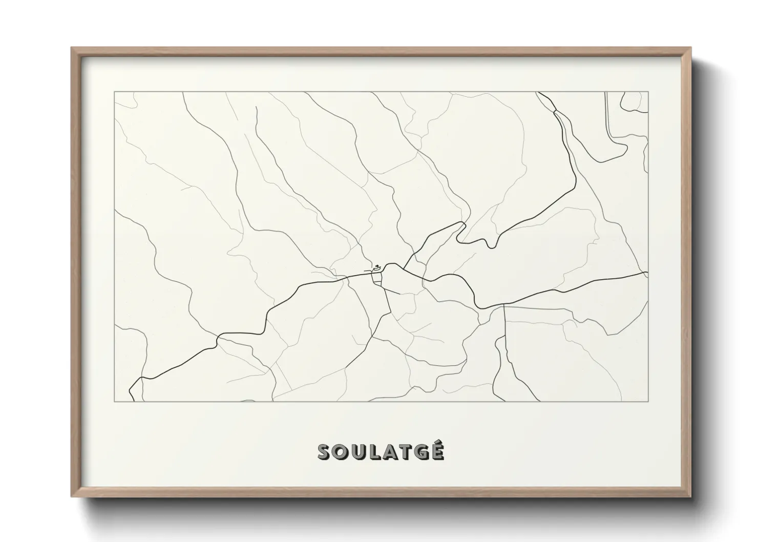 Une affiche de carte sur Soulatgé