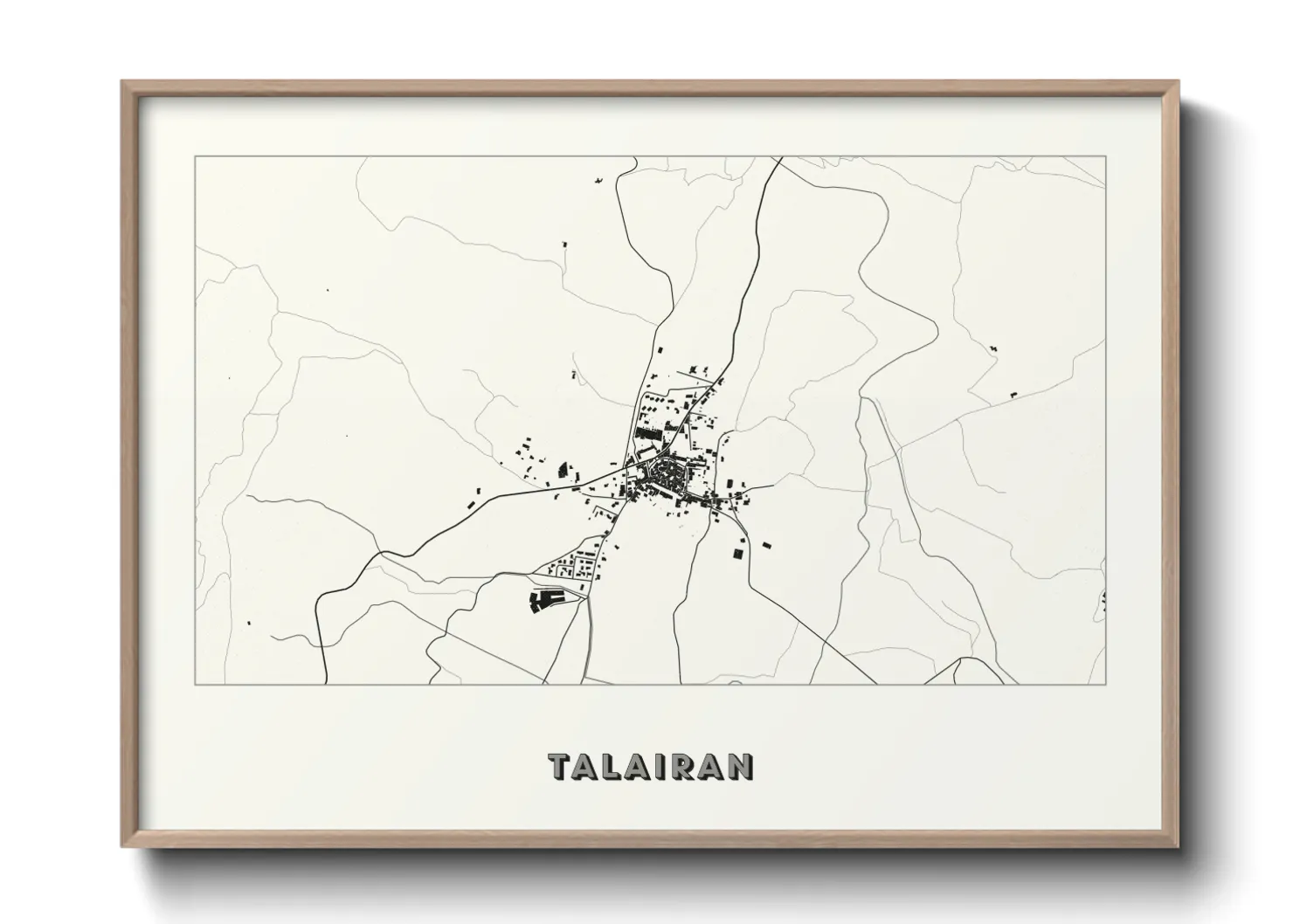 Une affiche de carte sur Talairan