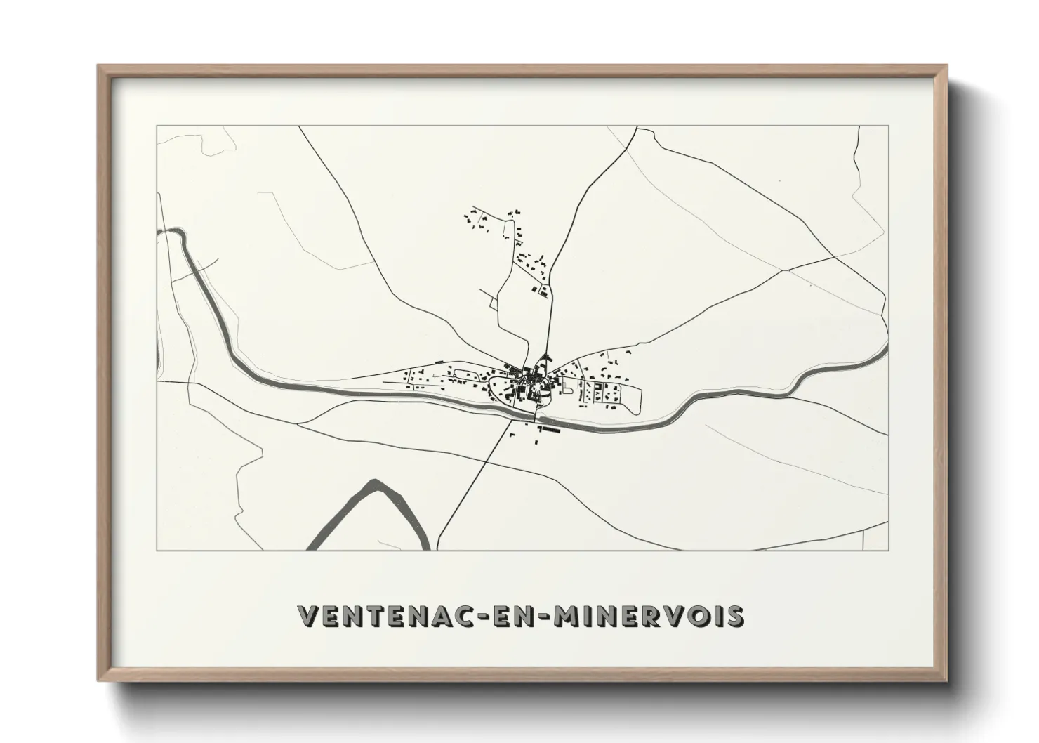 Une affiche de carte sur Ventenac-en-Minervois