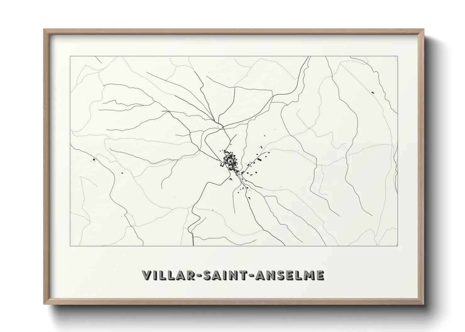 Une affiche de carte sur Villar-Saint-Anselme