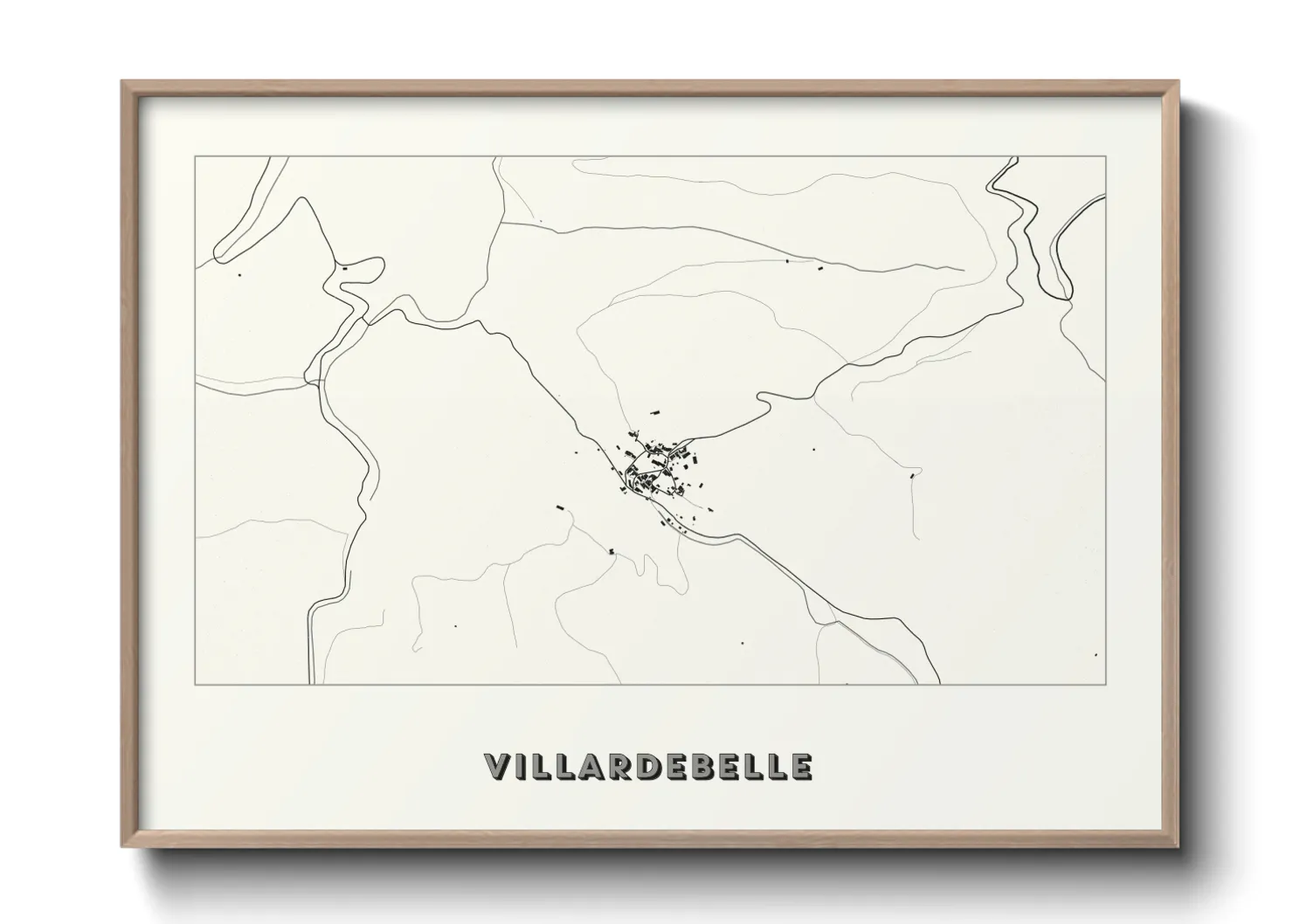 Une affiche de carte sur Villardebelle