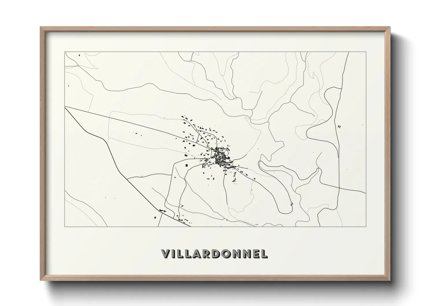Une affiche de carte sur Villardonnel