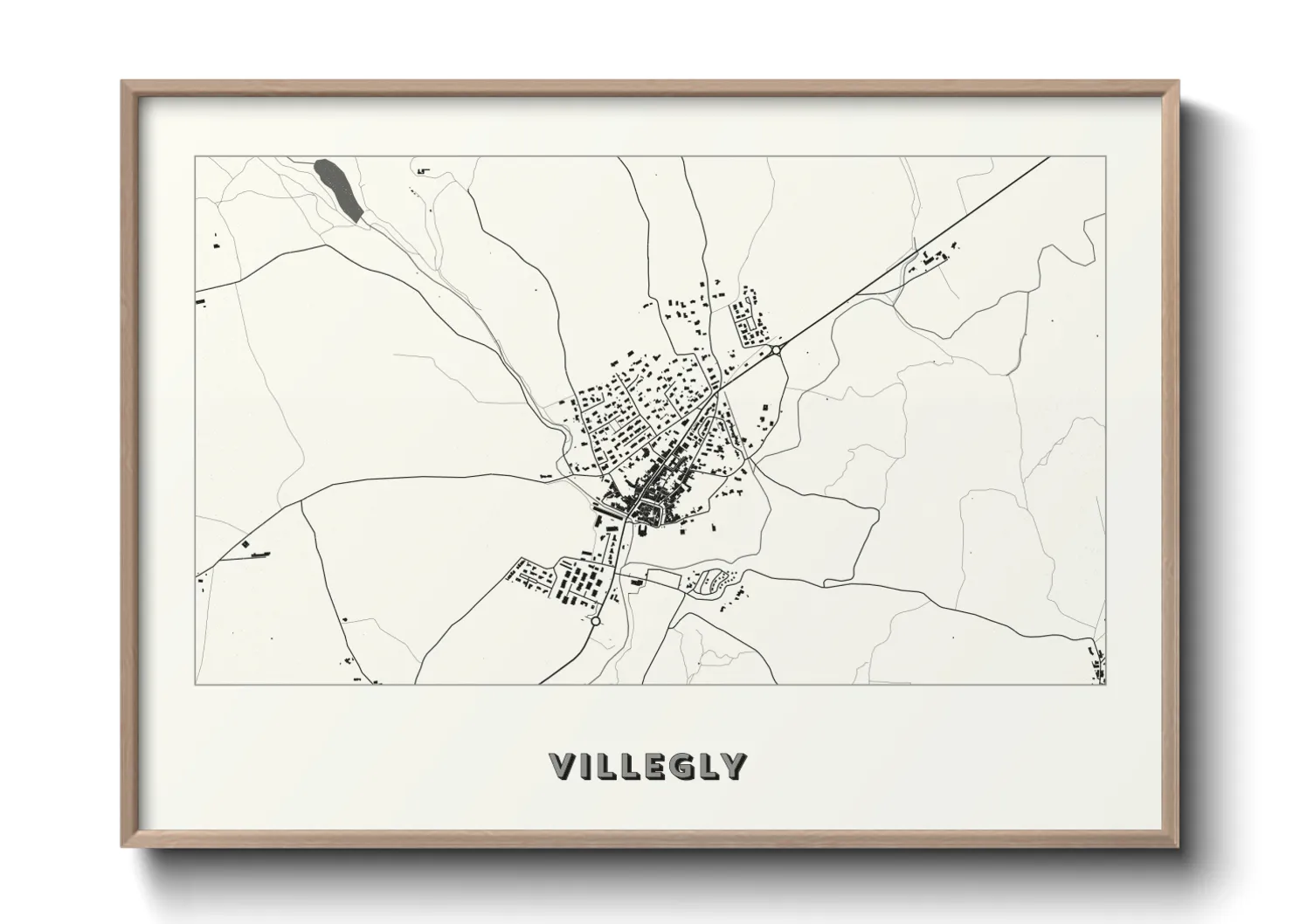 Une affiche de carte sur Villegly