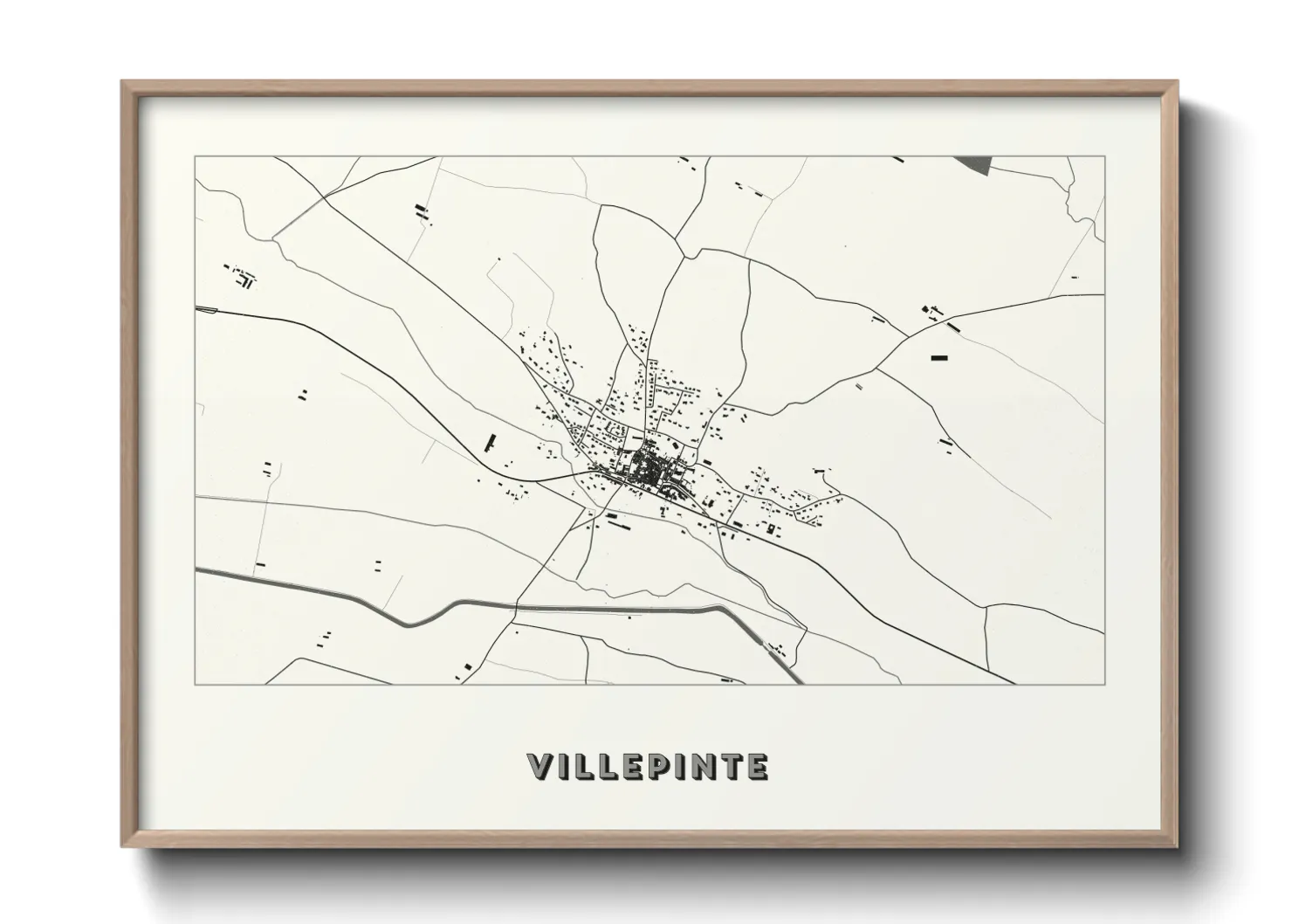 Une affiche de carte sur Villepinte