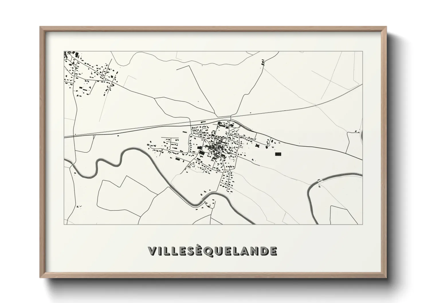 Une affiche de carte sur Villesèquelande