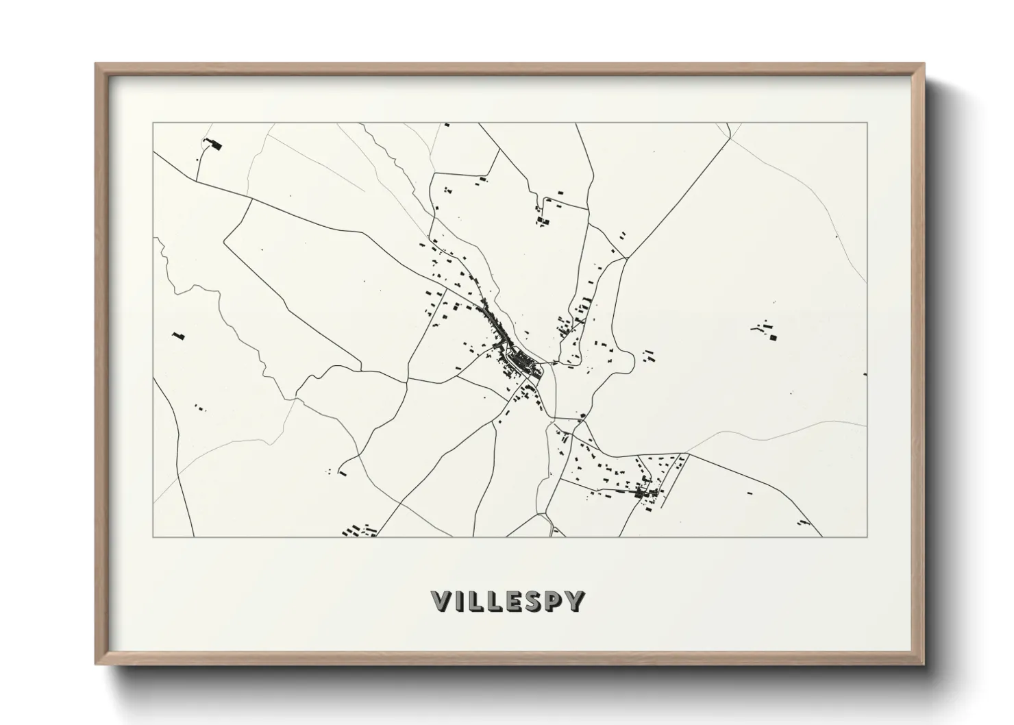 Une affiche de carte sur Villespy