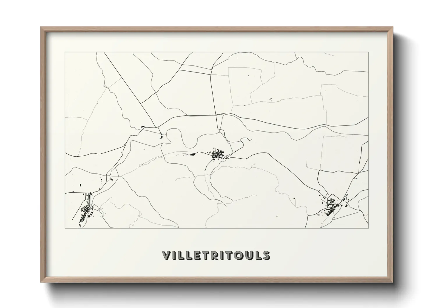Une affiche de carte sur Villetritouls