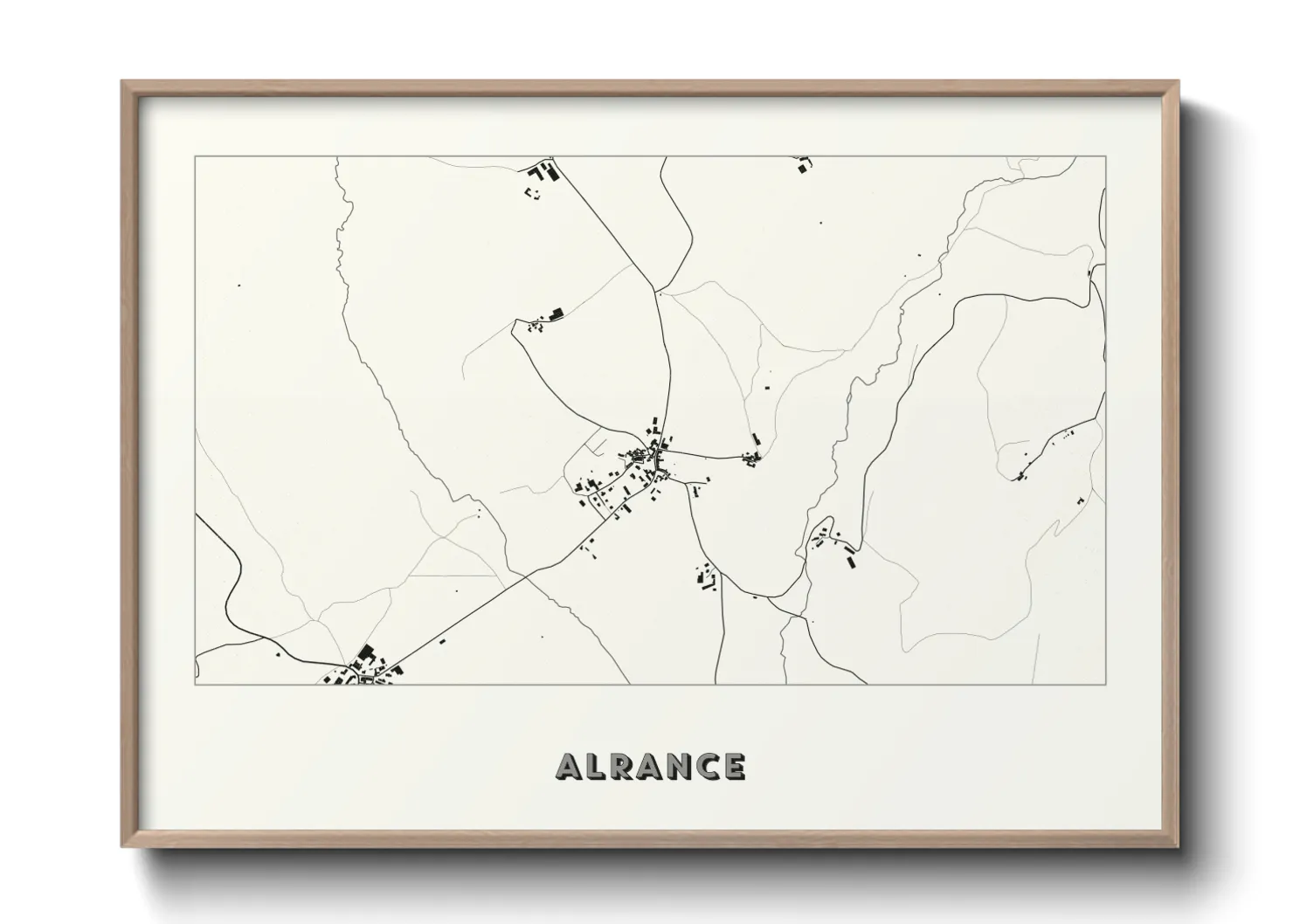 Une affiche de carte sur Alrance