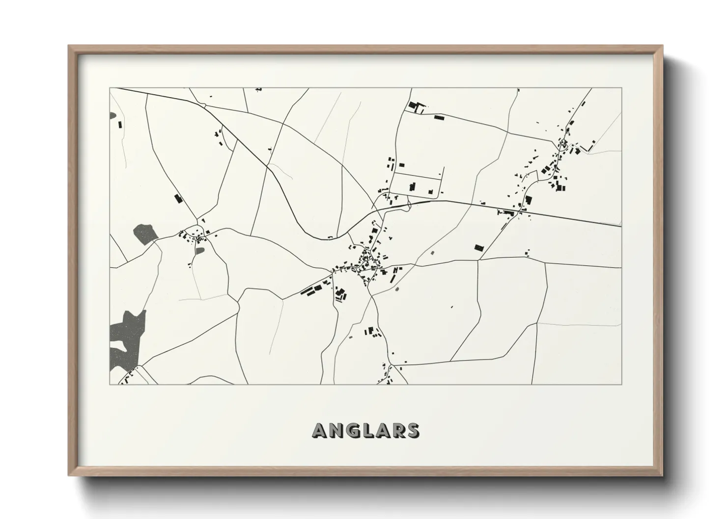 Une affiche de carte sur Anglars